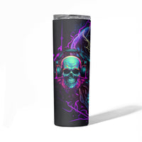 Music Is My Only Friend Skull Skinny Tumbler - Wonder Print Shop