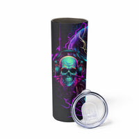 Music Is My Only Friend Skull Skinny Tumbler - Wonder Print Shop