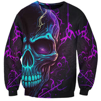 Music Is My Only Friend Skull Sweatshirt - Wonder Print Shop