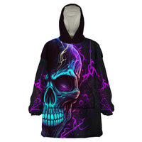 Music Is My Only Friend Skull Wearable Blanket Hoodie - Wonder Print Shop