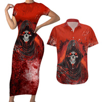 If Karma Doesn't Hit You Trust Me I Will Couples Matching Short Sleeve Bodycon Dress and Hawaiian Shirt - Wonder Print Shop