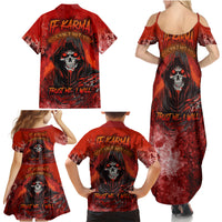 If Karma Doesn't Hit You Trust Me I Will Family Matching Summer Maxi Dress and Hawaiian Shirt - Wonder Print Shop