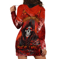 If Karma Doesn't Hit You Trust Me I Will Hoodie Dress - Wonder Print Shop