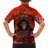 If Karma Doesn't Hit You Trust Me I Will Kid Hawaiian Shirt - Wonder Print Shop