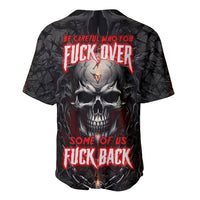 Be Careful Skull Baseball Jersey - Wonder Print Shop
