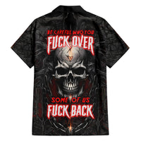 Be Careful Skull Family Matching Off Shoulder Long Sleeve Dress and Hawaiian Shirt - Wonder Print Shop