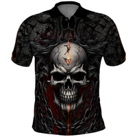 Be Careful Skull Polo Shirt - Wonder Print Shop