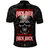 Be Careful Skull Polo Shirt - Wonder Print Shop