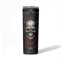 Be Careful Skull Skinny Tumbler - Wonder Print Shop