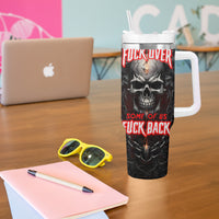 Be Careful Skull Tumbler With Handle - Wonder Print Shop