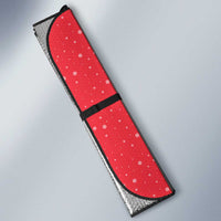 Azerbaijan Christmas Auto Sun Shade with Santa Riding Horse Red Flame Motif and Blue Islamic Pattern Design - Wonder Print Shop