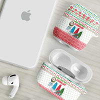 Azerbaijan Christmas AirPods Case with Baku Skyline Azerbaijan Flag and Red Green Snowflake Pattern Design - Wonder Print Shop