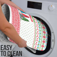 Azerbaijan Christmas Bathroom Set with Baku Skyline Azerbaijan Flag and Red Green Snowflake Pattern Design - Wonder Print Shop