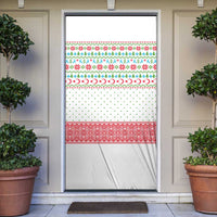 Azerbaijan Christmas Door Cover with Baku Skyline Azerbaijan Flag and Red Green Snowflake Pattern Design - Wonder Print Shop