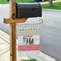 Azerbaijan Christmas Garden Flag with Baku Skyline Azerbaijan Flag and Red Green Snowflake Pattern Design - Wonder Print Shop