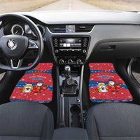 Korea Christmas Car Mats with Santa in Hanbok Tiger Character and Traditional Mask Pattern Design - Wonder Print Shop