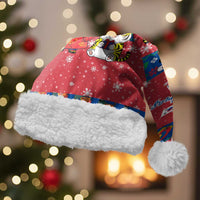 Korea Christmas Santa Hat with Santa in Hanbok Tiger Character and Traditional Mask Pattern Design - Wonder Print Shop