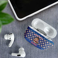 Korea Christmas AirPods Case with Bear in Hanbok National Emblem and Traditional Boat Pattern Design - Wonder Print Shop