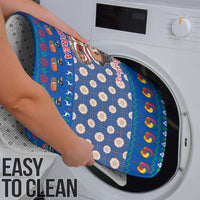 Korea Christmas Bathroom Set with Bear in Hanbok National Emblem and Traditional Boat Pattern Design - Wonder Print Shop