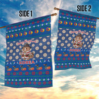 Korea Christmas Garden Flag with Bear in Hanbok National Emblem and Traditional Boat Pattern Design - Wonder Print Shop