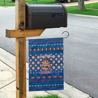 Korea Christmas Garden Flag with Bear in Hanbok National Emblem and Traditional Boat Pattern Design - Wonder Print Shop