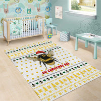 Oh Christmas Bee Bee Christmas Area Rug Xmas Holiday Patterns - Wonder Print Shop
