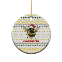 Oh Christmas Bee Bee Christmas Ceramic Ornament Xmas Holiday Patterns - Wonder Print Shop