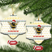 Oh Christmas Bee Bee Christmas Ceramic Ornament Xmas Holiday Patterns - Wonder Print Shop