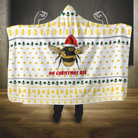 Oh Christmas Bee Bee Christmas Hooded Blanket Xmas Holiday Patterns - Wonder Print Shop