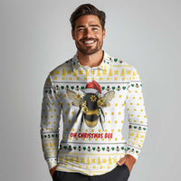 Oh Christmas Bee Bee Christmas Long Sleeve Polo Shirt Xmas Holiday Patterns - Wonder Print Shop