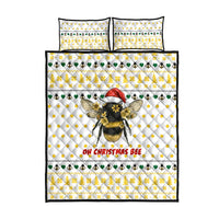 Oh Christmas Bee Bee Christmas Quilt Bed Set Xmas Holiday Patterns - Wonder Print Shop