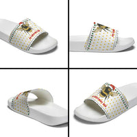Oh Christmas Bee Bee Christmas Slide Sandals Xmas Holiday Patterns - Wonder Print Shop