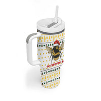 Oh Christmas Bee Bee Christmas Tumbler With Handle Xmas Holiday Patterns - Wonder Print Shop