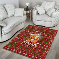 Oh For Fox Sake Christmas Area Rug Xmas Holiday Patterns - Wonder Print Shop