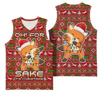 Oh For Fox Sake Christmas Basketball Jersey Xmas Holiday Patterns - Wonder Print Shop
