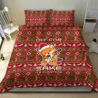 Oh For Fox Sake Christmas Bedding Set Xmas Holiday Patterns - Wonder Print Shop