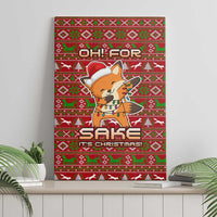 Oh For Fox Sake Christmas Canvas Wall Art Xmas Holiday Patterns - Wonder Print Shop