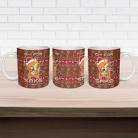 Oh For Fox Sake Christmas Ceramic Mug Xmas Holiday Patterns - Wonder Print Shop