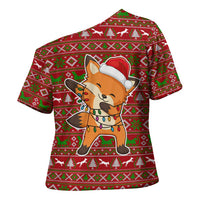 Oh For Fox Sake Christmas Cross Shoulder Shirt Xmas Holiday Patterns - Wonder Print Shop