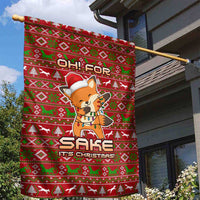 Oh For Fox Sake Christmas Garden Flag Xmas Holiday Patterns - Wonder Print Shop