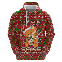 Oh For Fox Sake Christmas Hoodie Xmas Holiday Patterns - Wonder Print Shop