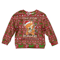Oh For Fox Sake Christmas Kid Ugly Christmas Sweater Xmas Holiday Patterns - Wonder Print Shop
