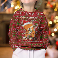 Oh For Fox Sake Christmas Kid Ugly Christmas Sweater Xmas Holiday Patterns - Wonder Print Shop