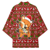 Oh For Fox Sake Christmas Kimono Xmas Holiday Patterns - Wonder Print Shop