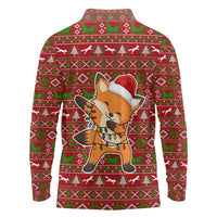 Oh For Fox Sake Christmas Long Sleeve Polo Shirt Xmas Holiday Patterns - Wonder Print Shop