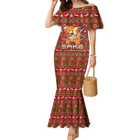 Oh For Fox Sake Christmas Mermaid Dress Xmas Holiday Patterns - Wonder Print Shop