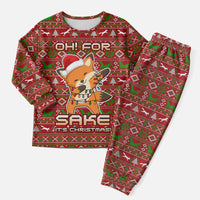 Oh For Fox Sake Christmas Pajama Set Xmas Holiday Patterns - Wonder Print Shop