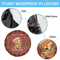 Oh For Fox Sake Christmas Spare Tire Cover Xmas Holiday Patterns - Wonder Print Shop