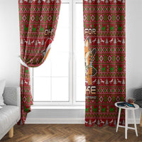 Oh For Fox Sake Christmas Window Curtain Xmas Holiday Patterns - Wonder Print Shop
