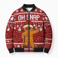 Oh Snap Christmas Bomber Puffer Jacket Xmas Holiday Patterns - Wonder Print Shop